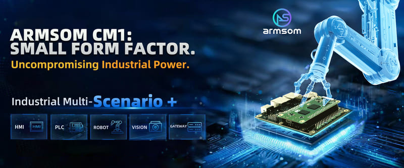 Official ArmSoM CM1 industrial compute module banner