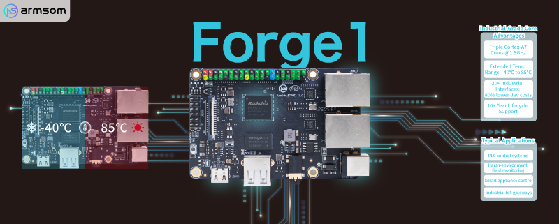 Official ArmSoM Forge1 industrial single-board computer banner